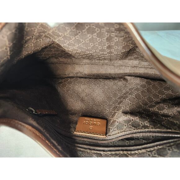 Gucci Jackie Shoulder Bag in Beige with Brown Vintage Small Adjustable Strap - Picture 12 of 16